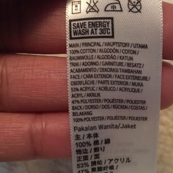 MOTO Cropped Borg Denim Jacket - Picture 8 of 8